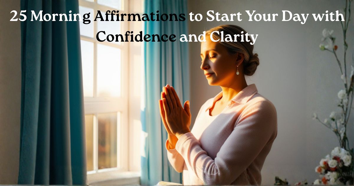 person standing by window in morning light reflecting quietly during morning affirmations practice
