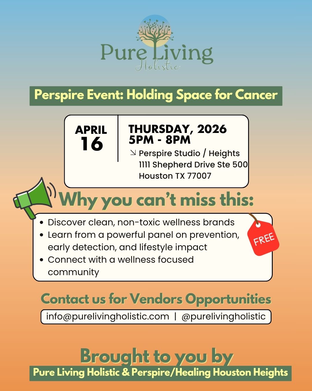 Template to announce a single event